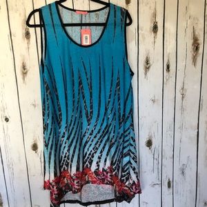 BNWT Plus Tank Top floral AND zebra!!!